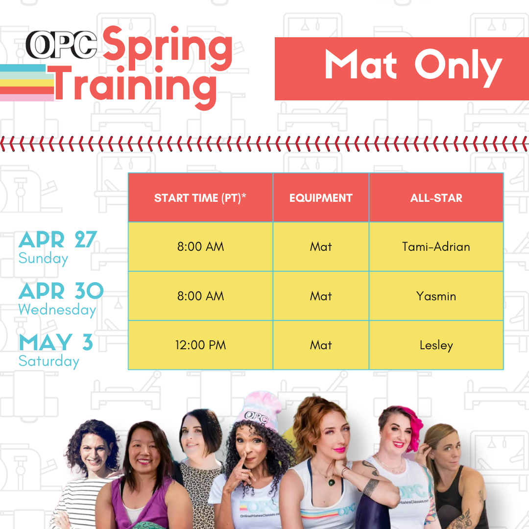 Summer Camp 2024 - Schedule of Event Day 1 - Online Pilates Classes